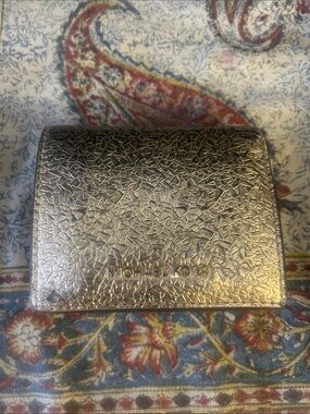 Michael Kors Metallic Gold Cracked-Texture Wallet